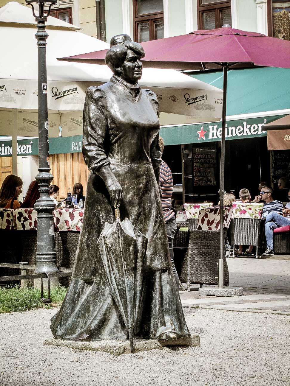 Statue of Marija Juric Zagorka in Zagreb, Croatia