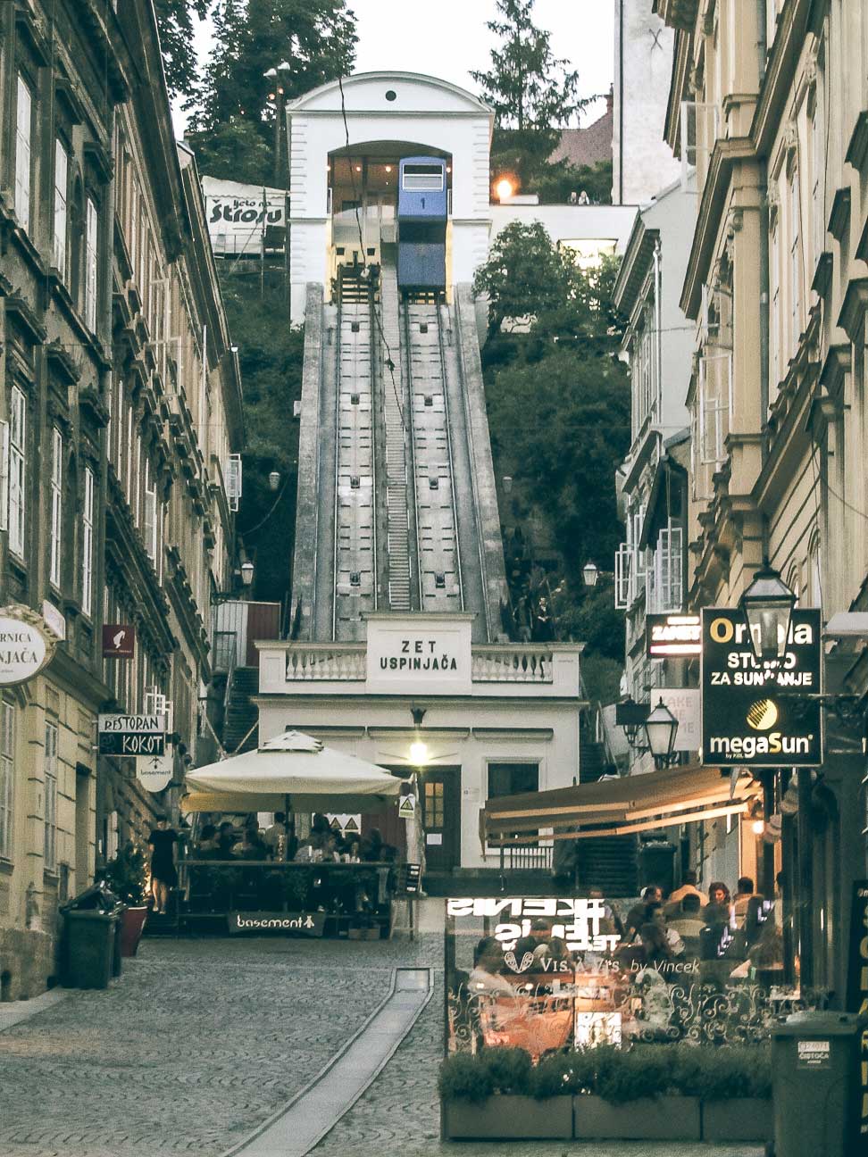 Funicular in Zagreb, Croatia